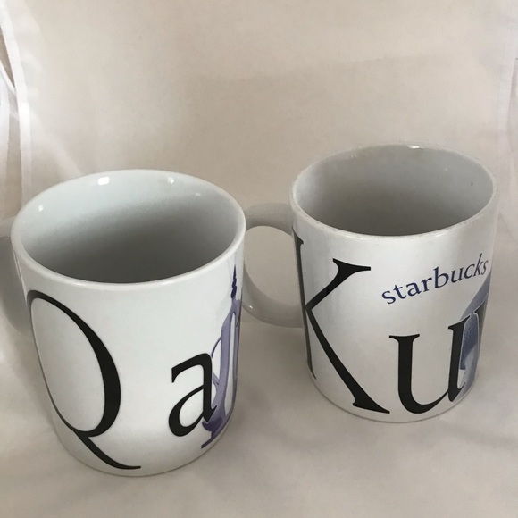 Starbucks Other - 2 STARBUCKS CITY MUGS QATAR & KUWAIT 16OZ PREOWNED